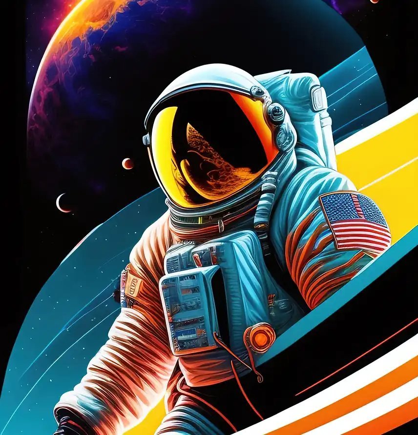 Space science visual for Online Courses